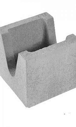bloco de concreto tipo canaleta