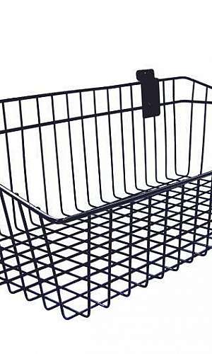 Cesto aramado para painel canaletado Cesto aramado para painel canaletado